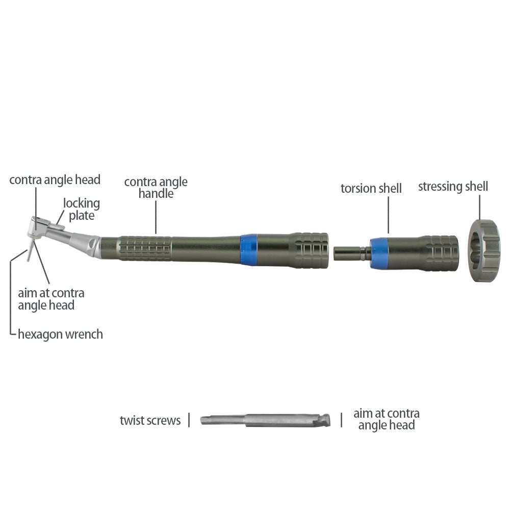 Implant Torque Wrench Handpiece Universal Adjustable Setting With Disinfection Box