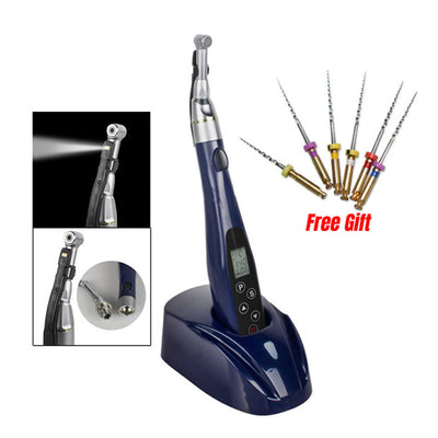 Dental LED Wireless 16:1 Reduction Contra Angle Endo Motor Root Canal